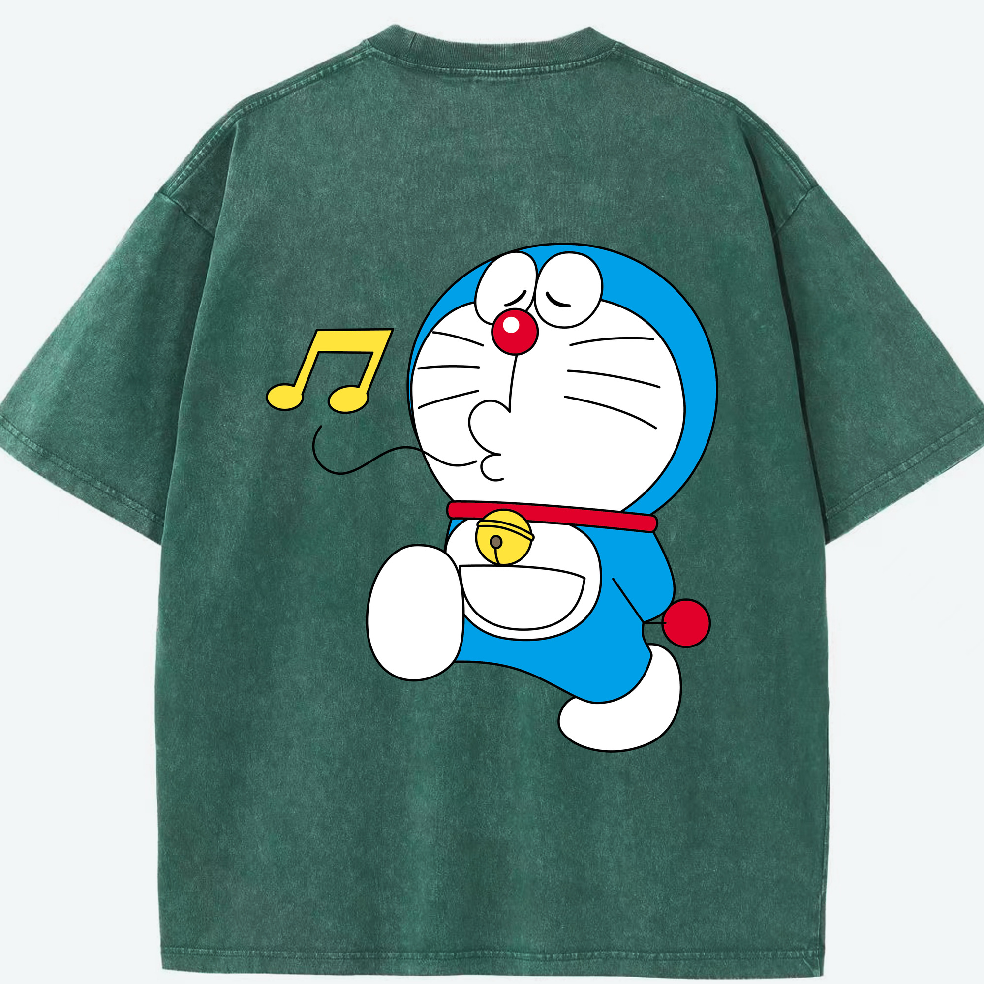 （画像用） ドラえもん Doraemon 綿100% ヴィンテージ風 半袖Tシャツ（背面プリント）